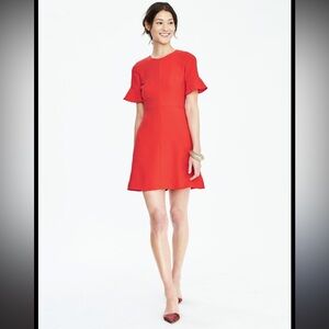 LOFT Vibrant Red Mini Dress